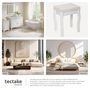 Voir la diapositive 5 : tectake Tabouret pour coiffeuse table de maquillage au look vintage blanc