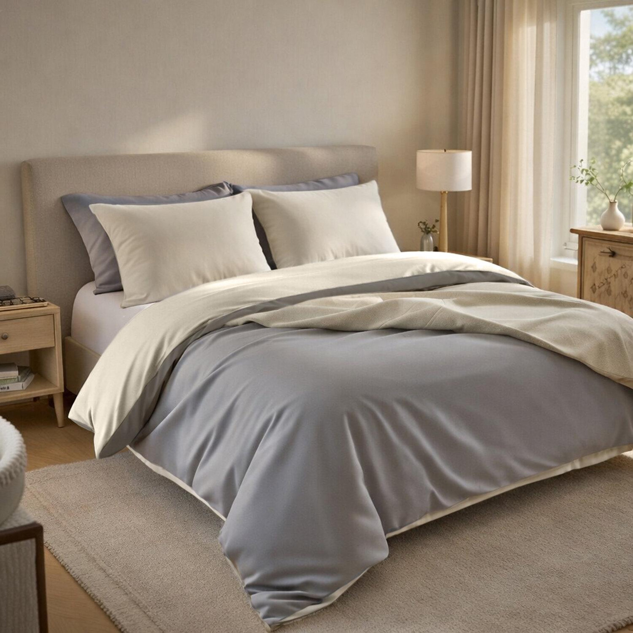 Voir la diapositive 2 : Home collection Lot de 2 taies d'oreiller 100% percale de coton 70 fils