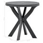 Voir la diapositive 5 : VIDAXL Table de bistro Anthracite Ø70 cm Plastique