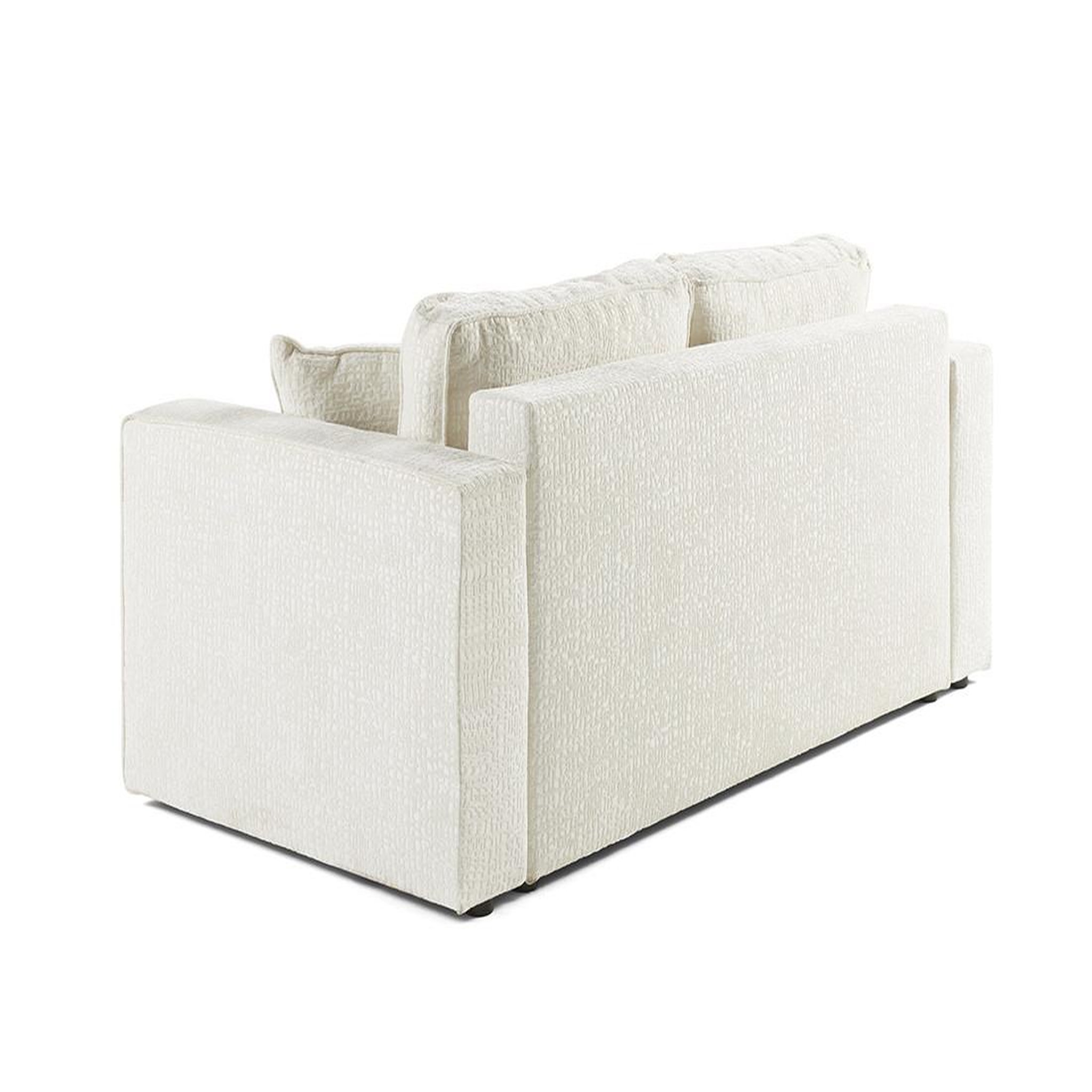 Voir la diapositive 5 : BEST MOBILIER Topaze - canapé droit 2 places - en tissu velours relief