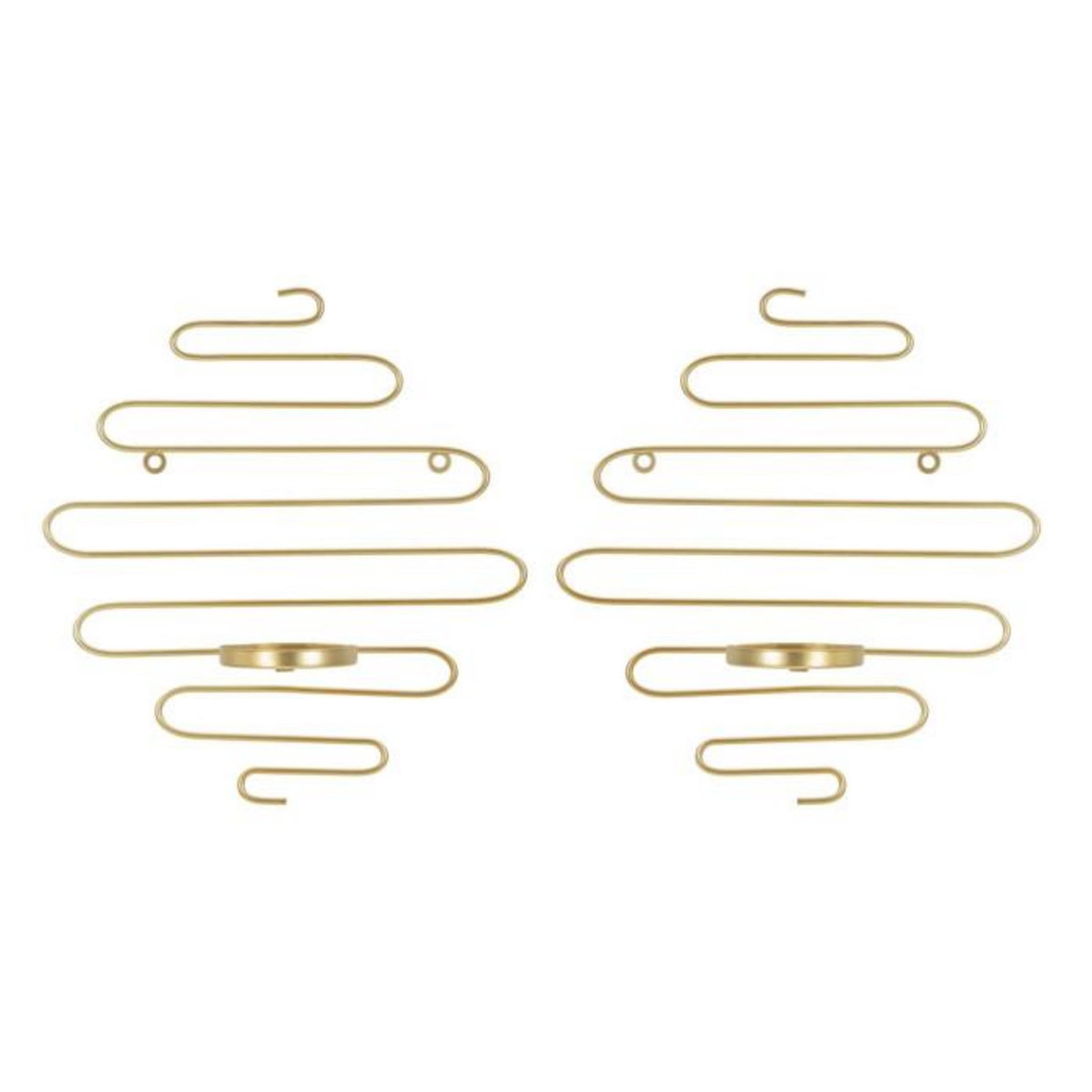 Paris Prix Lot de 2 Bougeoirs Muraux en Métal  Alid  34cm Or