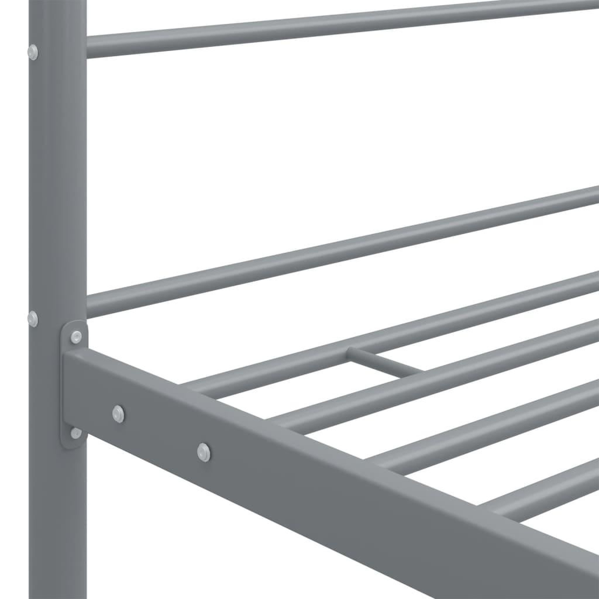 Voir la diapositive 5 : VIDAXL Cadre de lit a baldaquin Gris Metal 90x200 cm