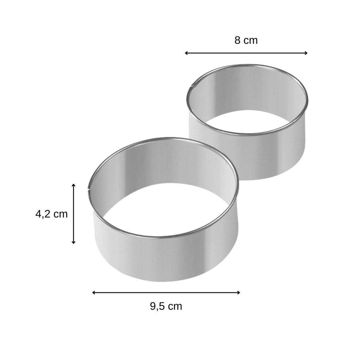 ZENKER Lot de 2 emporte-pièces ronds pour beignets en inox Zenker Emporte-pièces