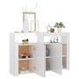 Voir la diapositive 4 : VIDAXL Buffet avec lumieres LED blanc brillant 115,5x30x75 cm