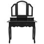 Voir la diapositive 3 : VIDAXL Ensemble de coiffeuse et tabouret Noir 100x40x146 cm Paulownia