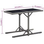 Voir la diapositive 6 : VIDAXL Table de jardin Anthracite 110x53x72 cm Verre et resine tressee