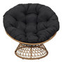 Voir la diapositive 2 : Paris Prix Fauteuil Design  Cancun  96cm Noir & Naturel