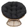 Voir la diapositive 2 : Paris Prix Fauteuil Design  Cancun  96cm Noir & Naturel