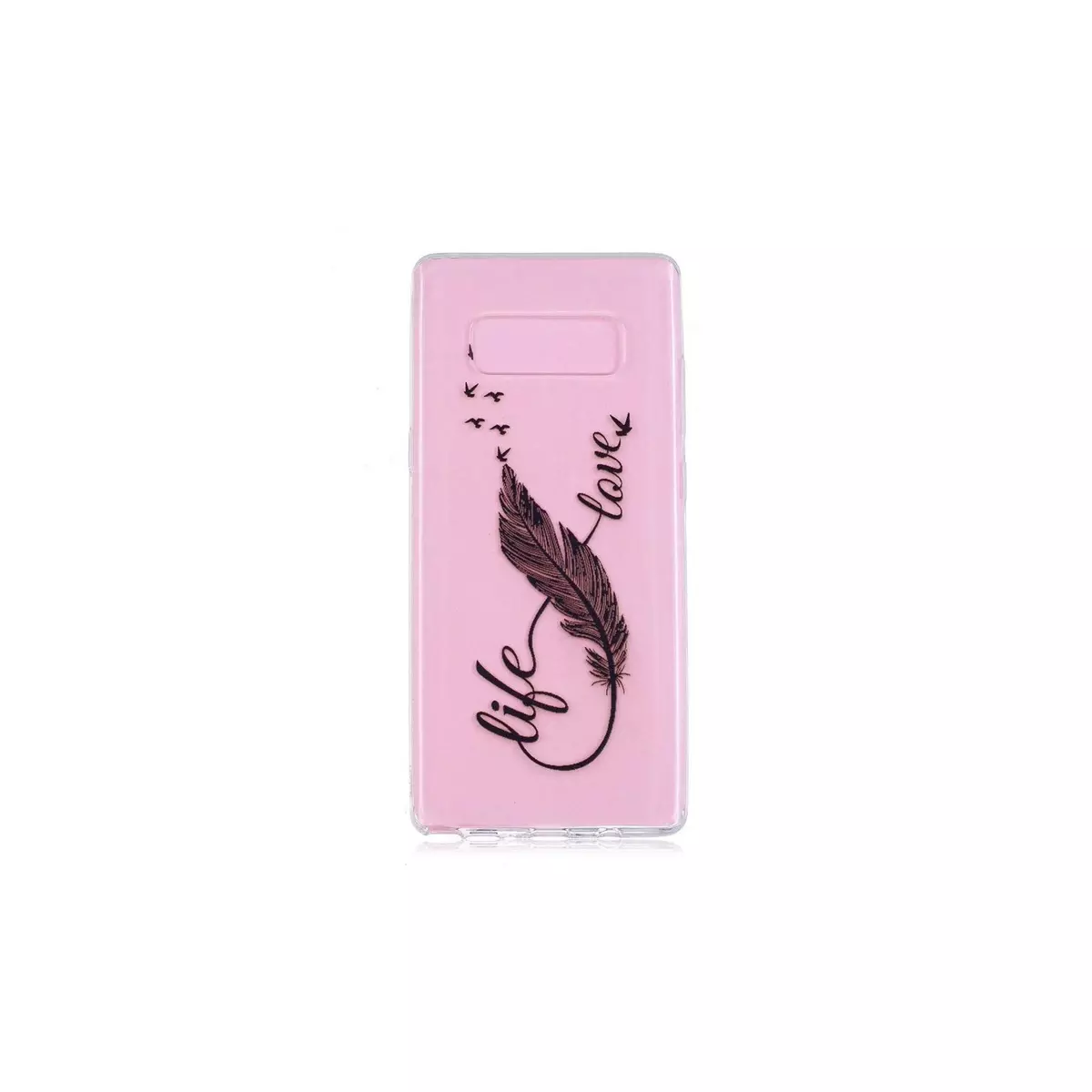 amahousse Coque souple Galaxy Note 8 motif calligraphie 'amour infini'