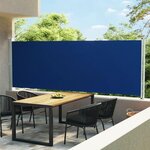 VIDAXL Auvent lateral retractable de patio 600x160 cm bleu