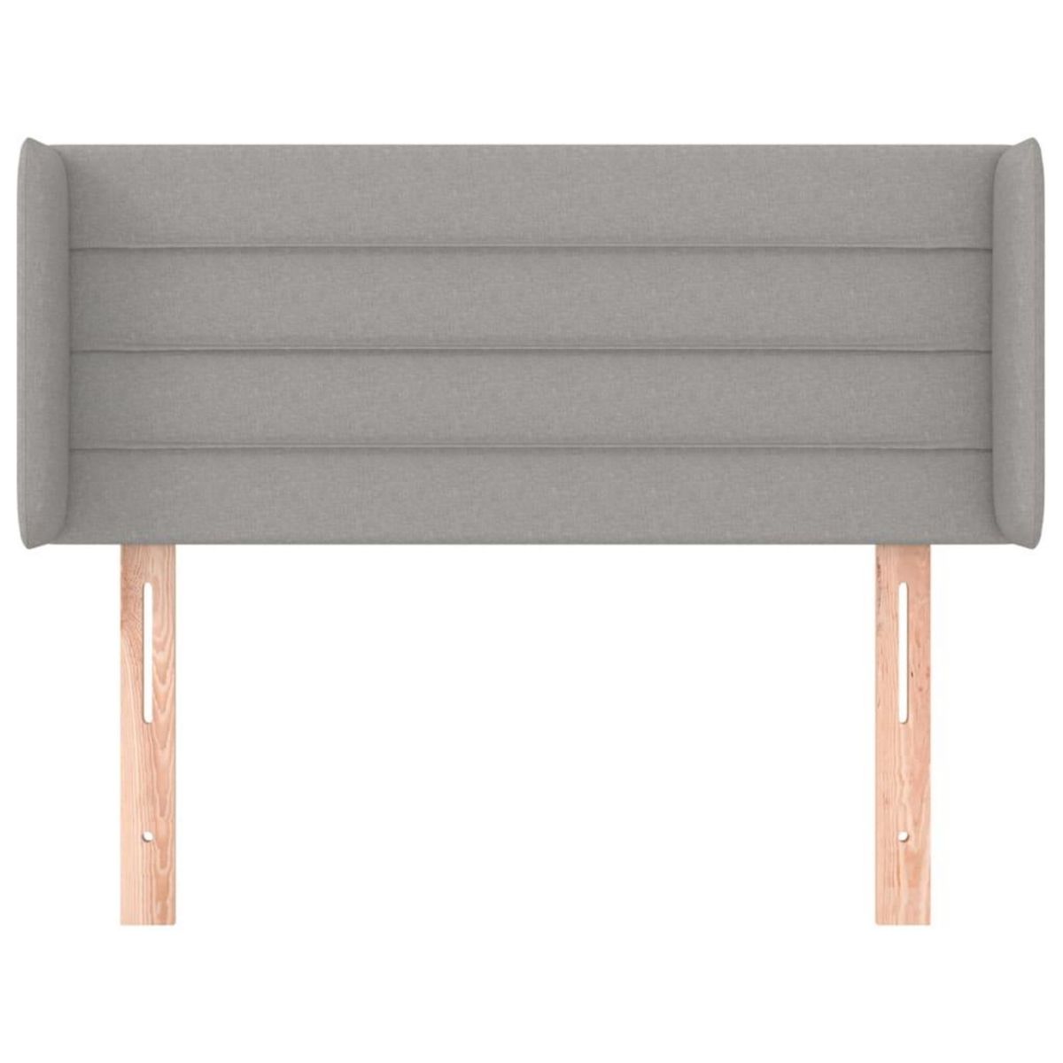 VIDAXL Tete de lit avec oreilles Gris clair 103x16x78/88 cm Tissu