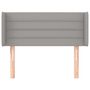 Voir la diapositive 3 : VIDAXL Tete de lit avec oreilles Gris clair 103x16x78/88 cm Tissu