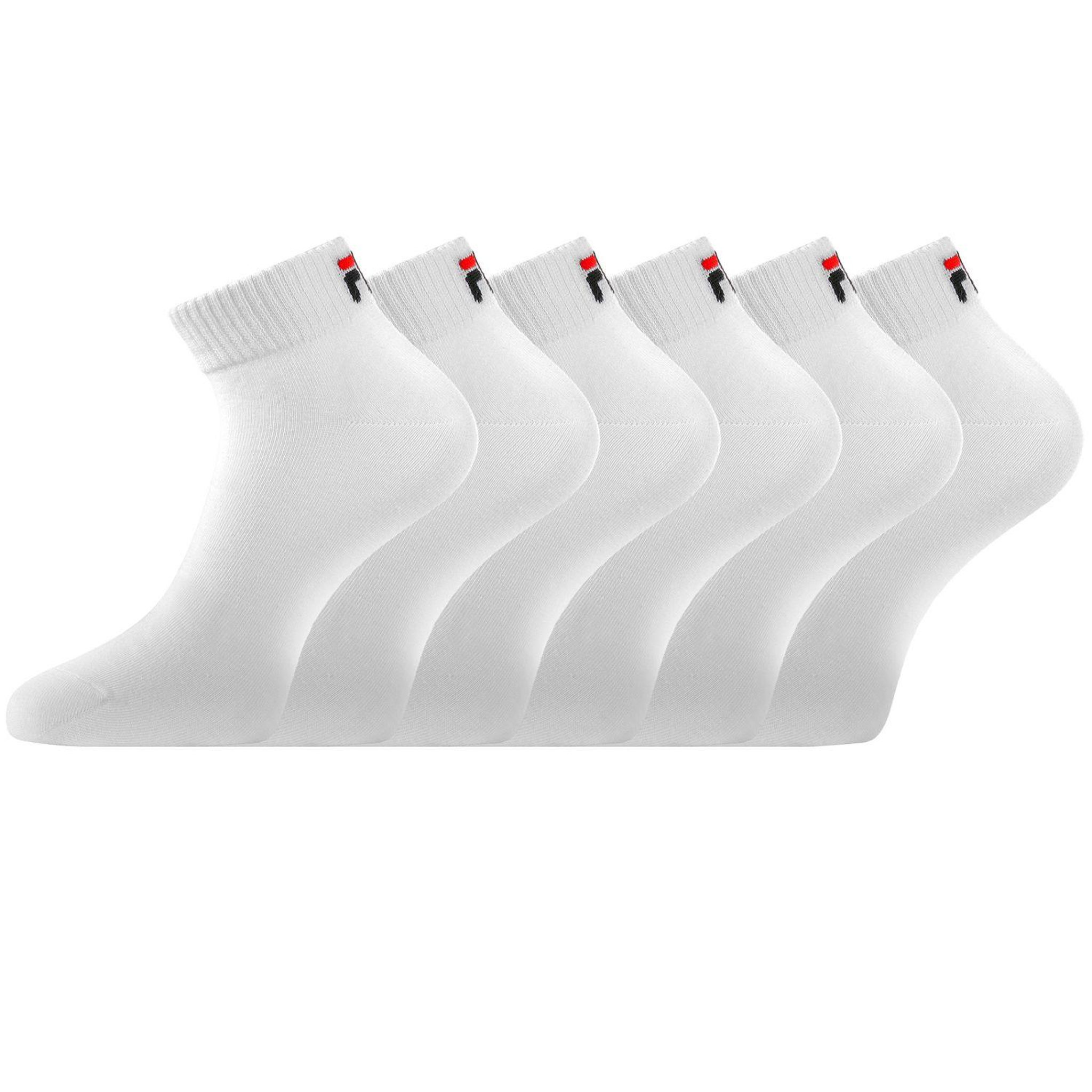 Voir la diapositive 1 : FILA Lot de 6 paires de chaussettes quarter homme f9300 blanc