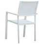 Voir la diapositive 5 : VIDAXL Chaises de jardin lot de 4 Blanc Plastique Aspect de rotin