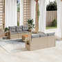 Voir la diapositive 1 : VIDAXL Salon de jardin avec coussins 7pcs melange beige resine tressee