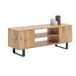 KOBI Meuble TV FOCUS 135 cm au style loft moderne et fonctionnel