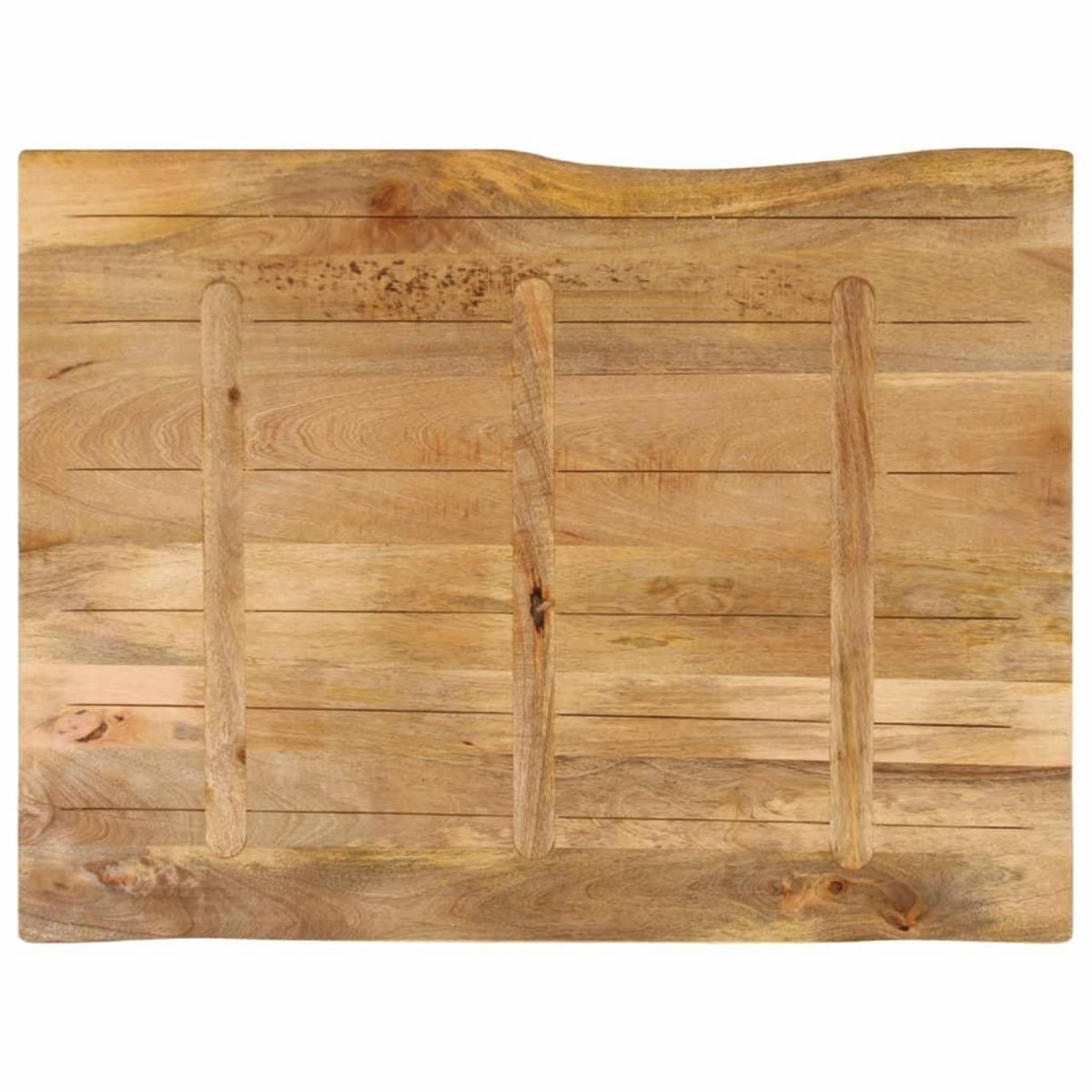VIDAXL Dessus de table 110x80x2,5 cm bord vivant bois massif manguier