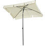 Voir la diapositive 1 : OUTSUNNY Parasol rectangulaire inclinable alu acier polyester haute densité diamètre 2 m beige clair