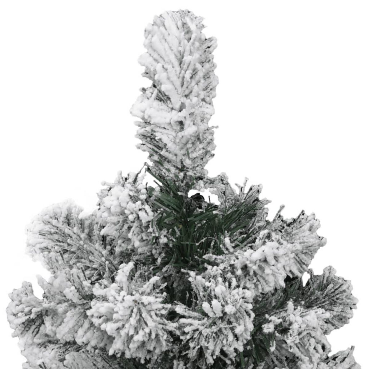 VIDAXL Sapin de Noël artificiel a charnieres avec neige floquee 150 cm