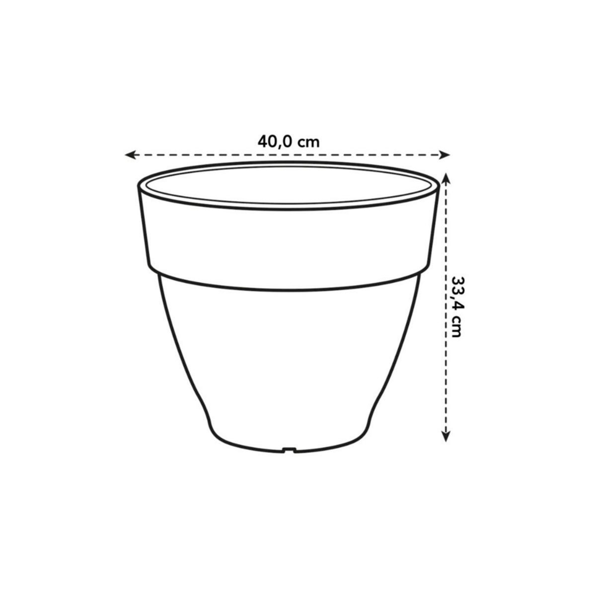 ELHO Pot de fleurs rond Vibia Campana - Ø 47 x H.40 cm - Anthracite - Elho
