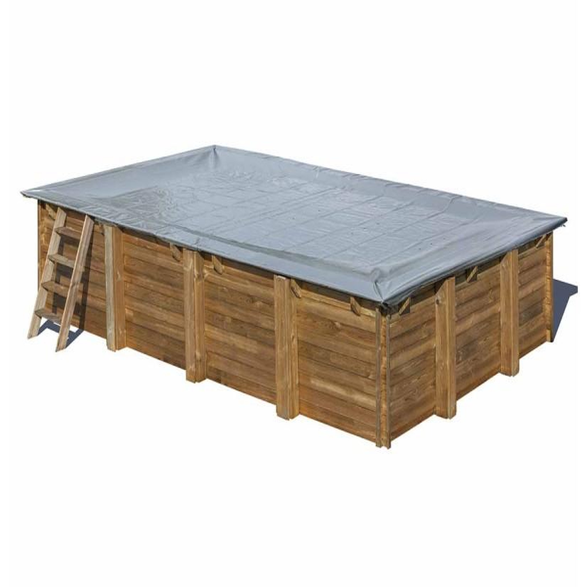 GRE Bâche d'hivernage pour piscine bois rectangulaire papaya 5,20 x 3,20 x 1,33 m - gré