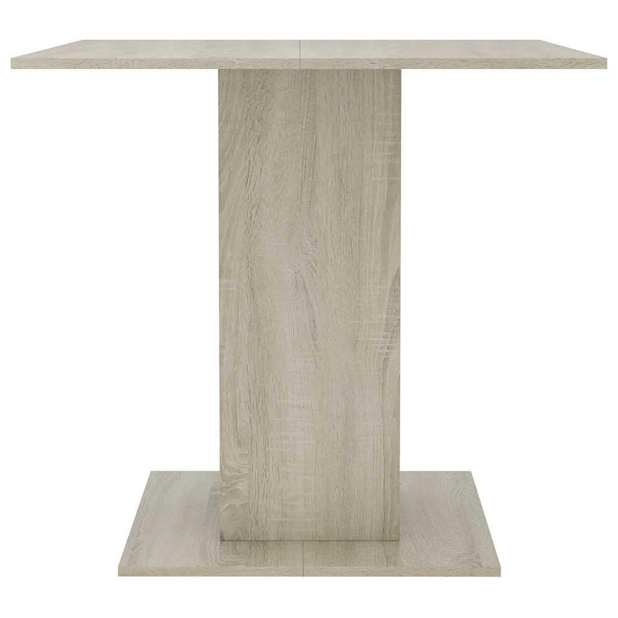 Voir la diapositive 4 : VIDAXL Table a dîner Chene sonoma 80x80x75 cm Bois d'ingenierie
