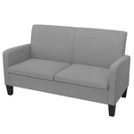 VIDAXL Canape a 2 places 135 x 65 x 76 cm Gris clair