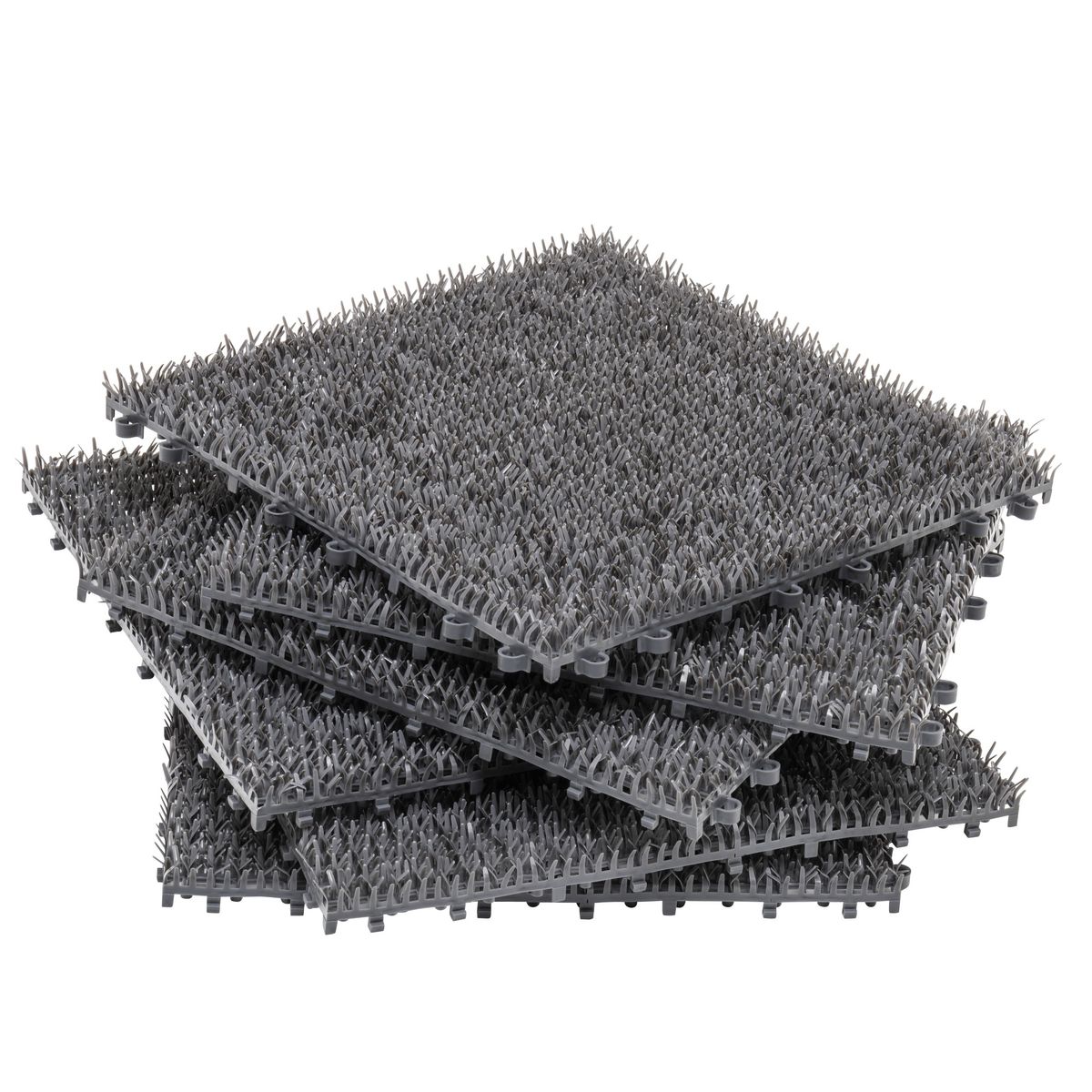 Dalle grise gazon synthétique 30 x 30 cm  lot de 6
