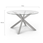 Voir la diapositive 4 : ID MARKET Table basse ronde ALIX pied araignée 70 cm plateau verre pied acier effet chromé