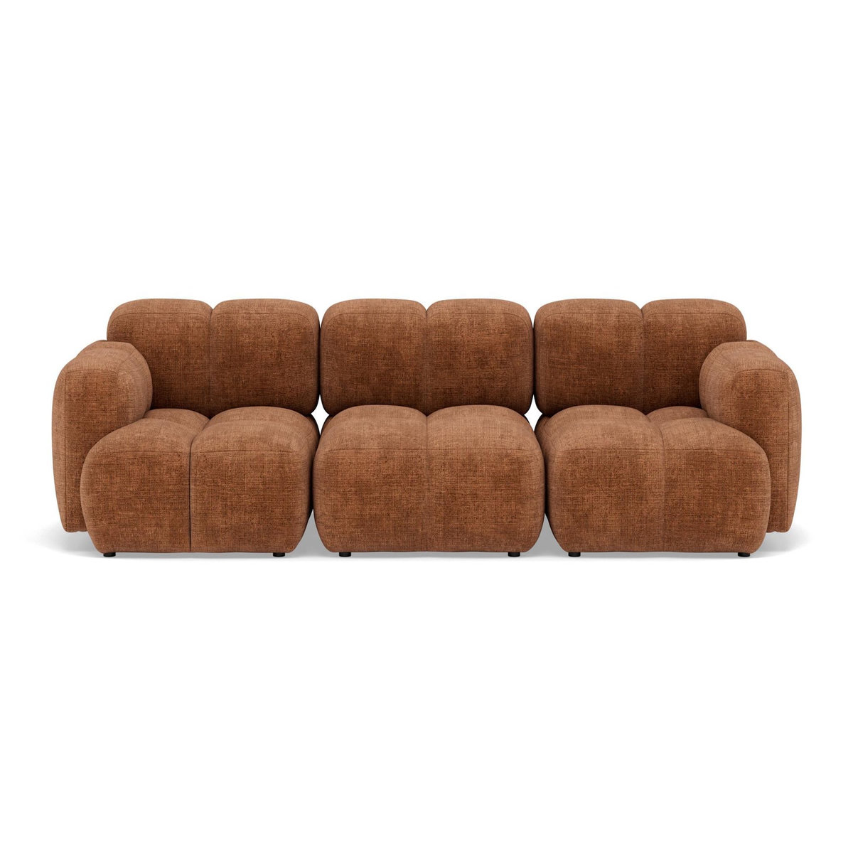 LISA DESIGN Grace - canapé modulable 3 places en velours texturé