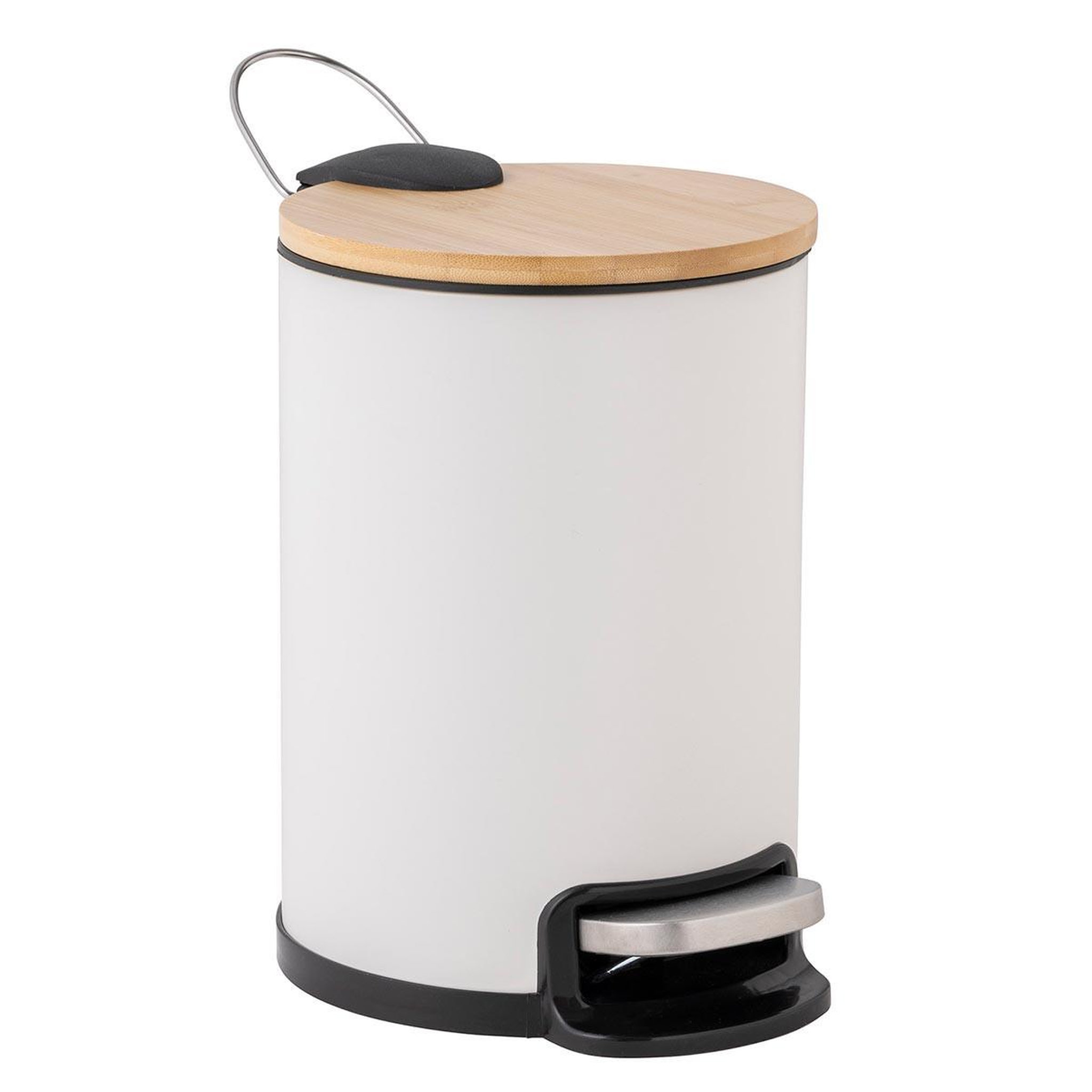 Douceur d'Intérieur Poubelle de salle de bain  mobelle  3l blanc