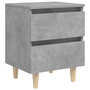 Voir la diapositive 3 : VIDAXL Tables de chevet pieds en pin 2 pcs gris beton 40x35x50 cm