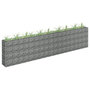 Voir la diapositive 1 : VIDAXL Lit sureleve a gabion Acier galvanise 360x30x90 cm