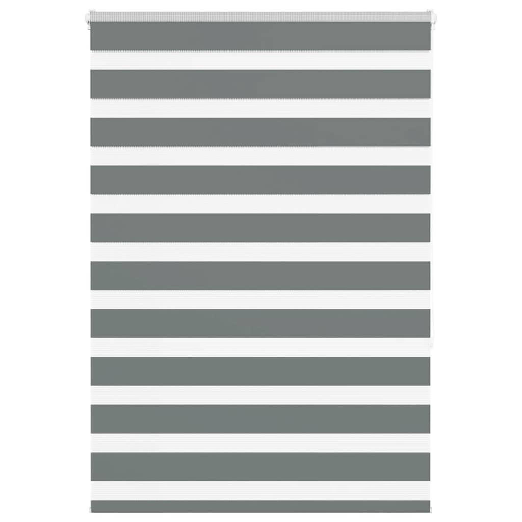 VIDAXL Store zebre gris fonce largeur du tissu 90,9 cm polyester