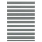 VIDAXL Store zebre gris fonce largeur du tissu 90,9 cm polyester