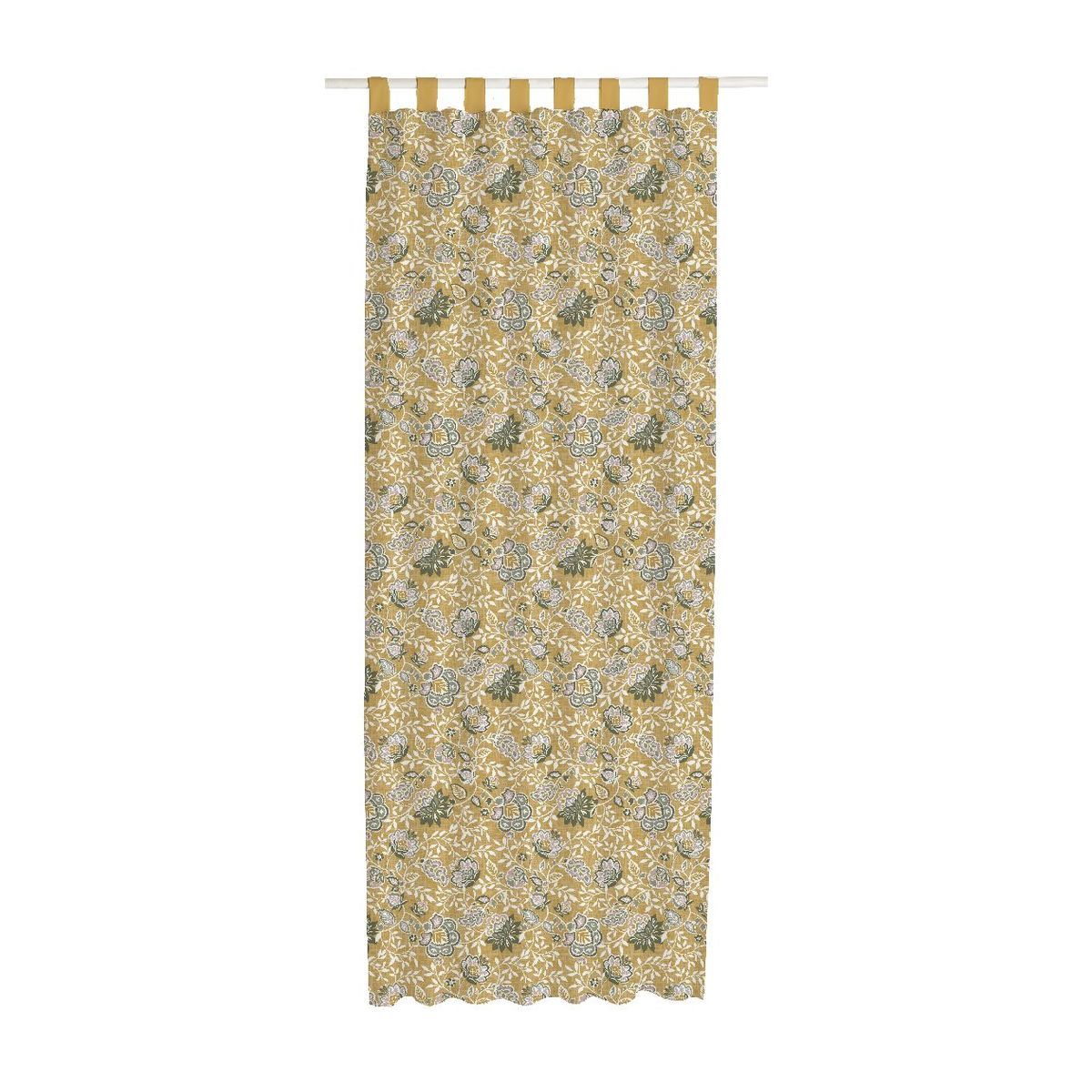 TODAY Rideau fantaisie à oeillets en coton INDIAN FLOWERS