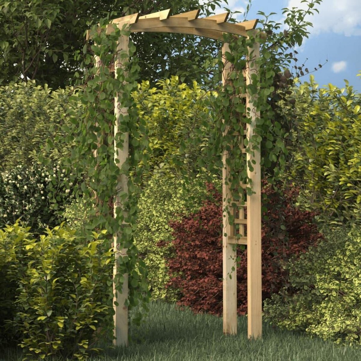 VIDAXL Arche en treillis 110x60x210 cm Bois de pin massif impregne