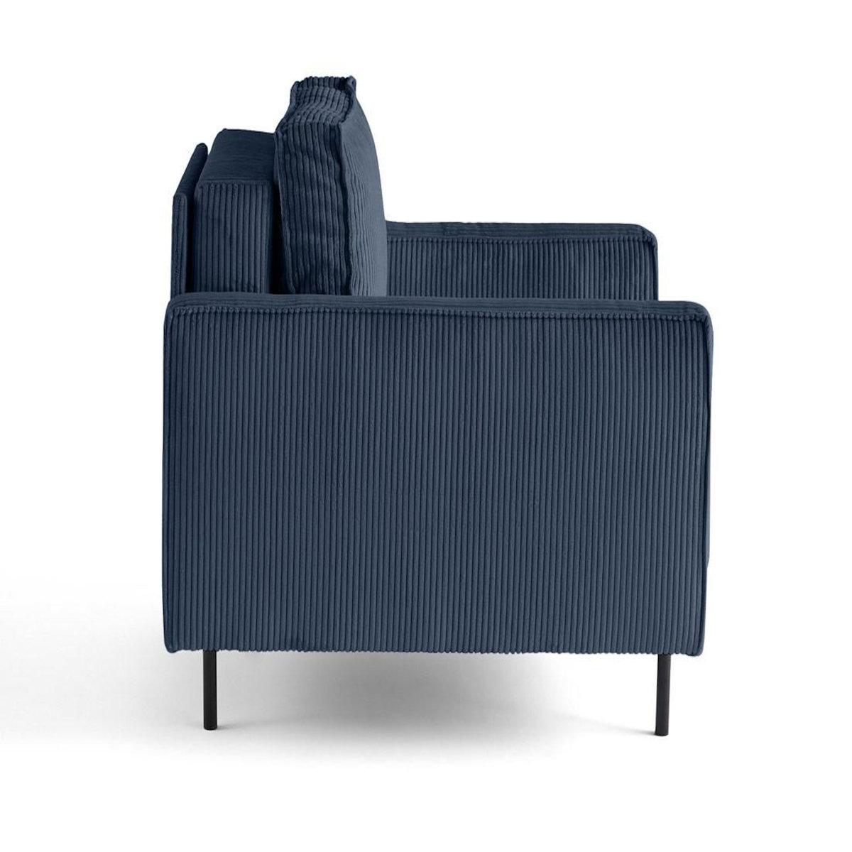 LISA DESIGN Charlie - fauteuil - pieds hauts - en velours côtelé