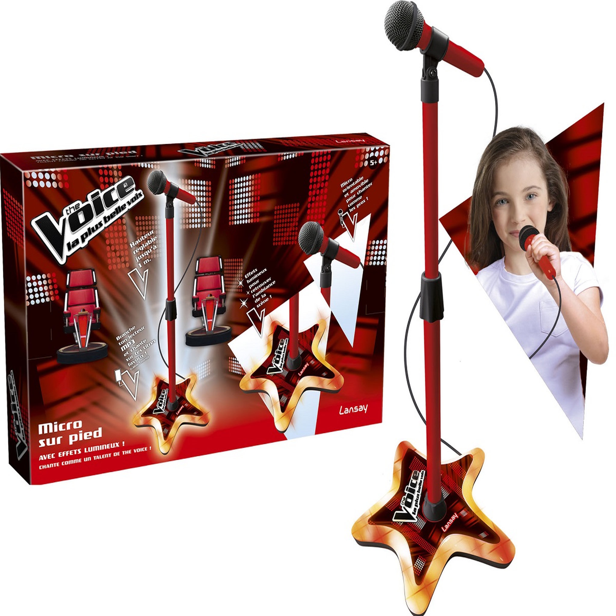 Voir la diapositive 4 : LANSAY Micro sur pied - The Voice