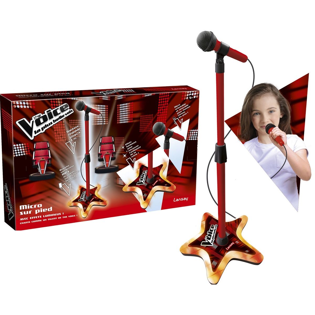 LANSAY Micro sur pied - The Voice
