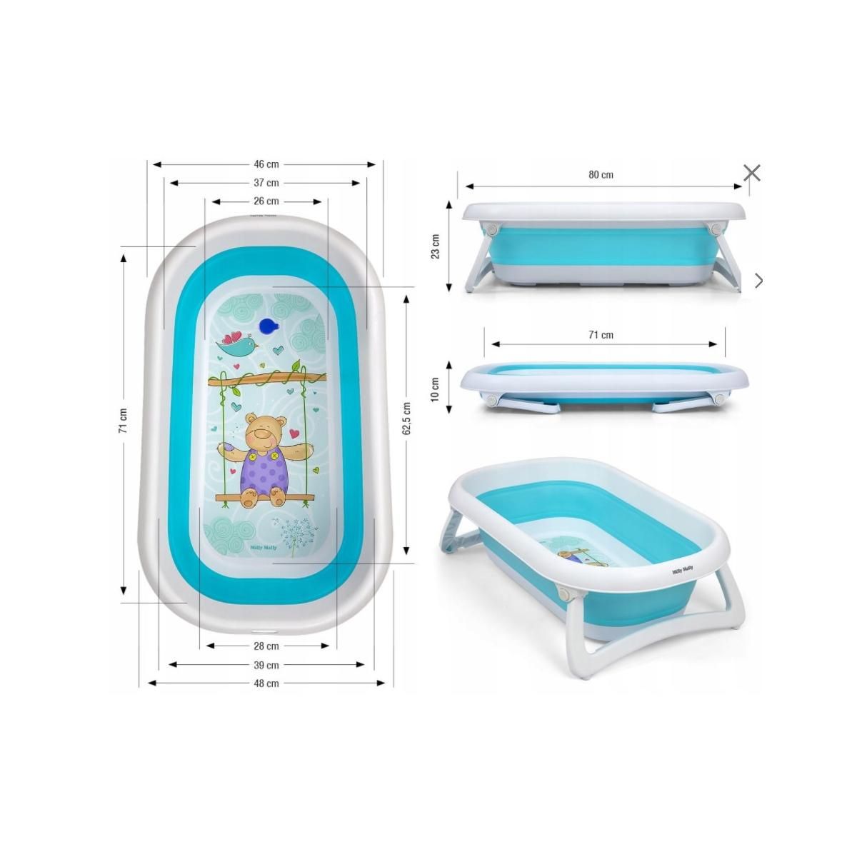 MILLY MALLY Baignoire pliante  Aqua Blue