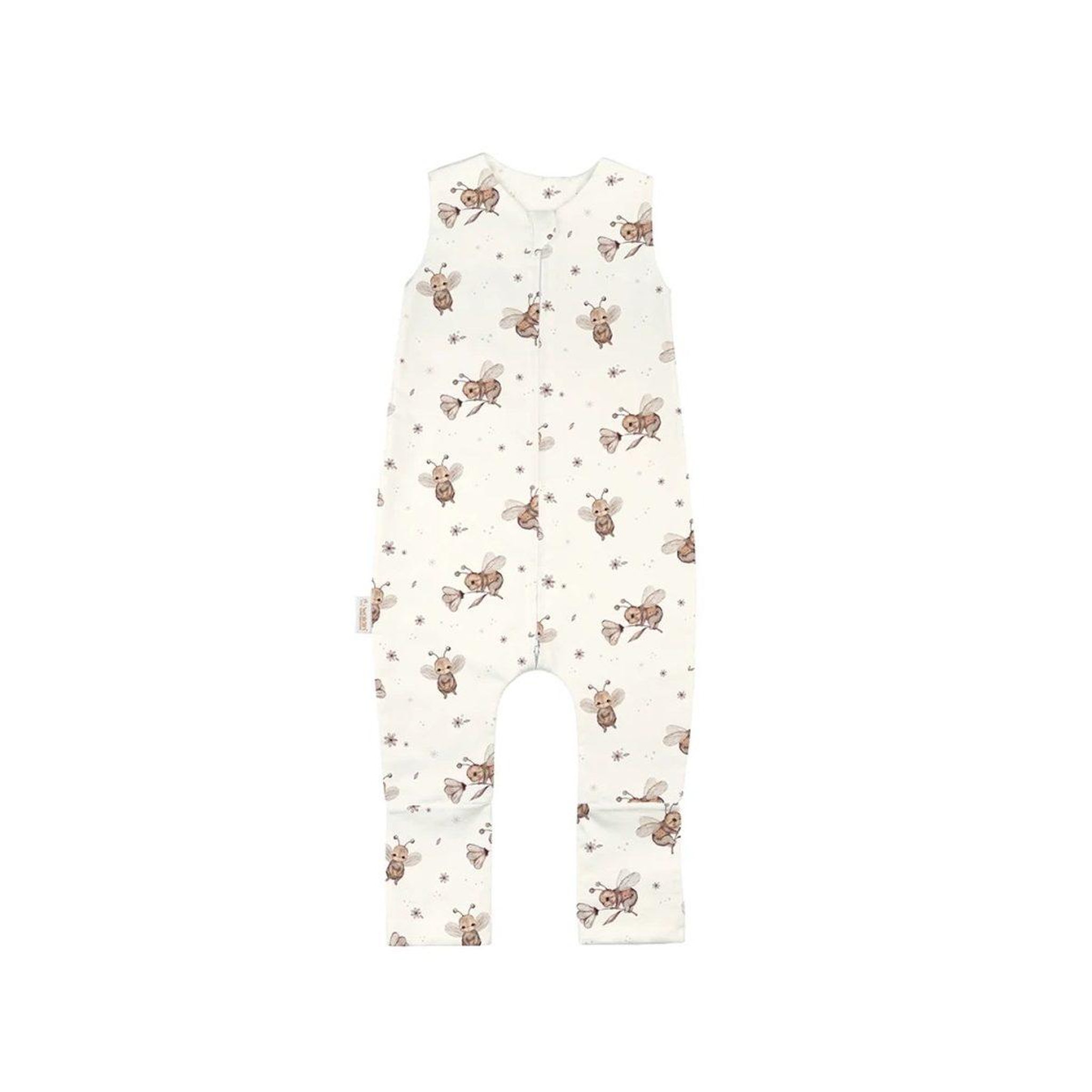 WALDIN Gigoteuse à jambes en coton - taille M (3-4 ans) - motif abeilles, champagne