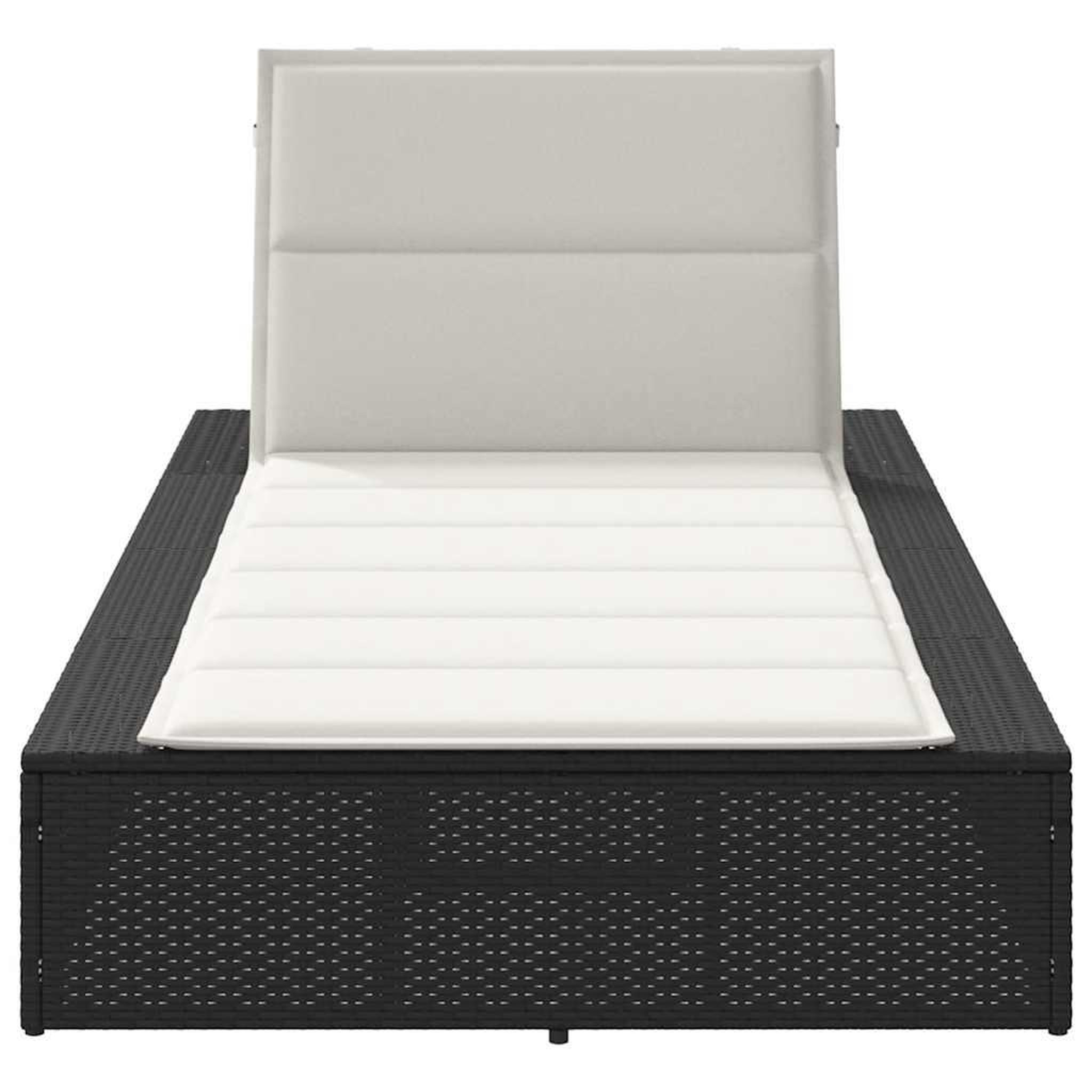 Voir la diapositive 4 : VIDAXL Transat avec coussin flottant noir resine tressee