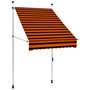 Voir la diapositive 1 : VIDAXL Auvent manuel retractable 100 cm Orange et marron