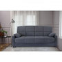 Voir la diapositive 2 : MARKET24 Canapé clic clac 3 places - Gris anthracite - Matelas 14 cm - 130 x 190 cm - MEGAN