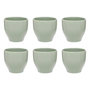 Voir la diapositive 1 : SECRET DE GOURMET Lot de 6 Tasses à Café en Céramique  Maé  11cl Vert Olive