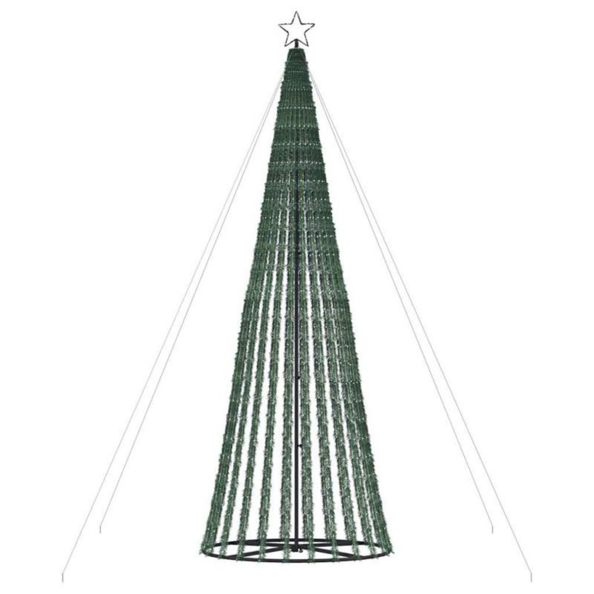 VIDAXL Arbre de Noël lumineux conique 1028 LED blanc froid 403 cm