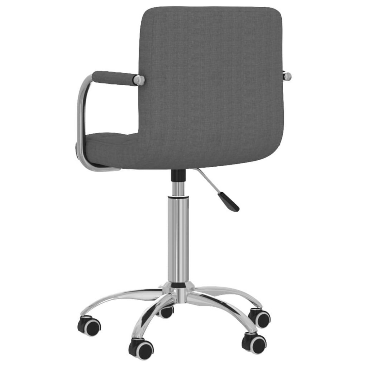 VIDAXL Chaise pivotante de bureau Gris fonce Tissu