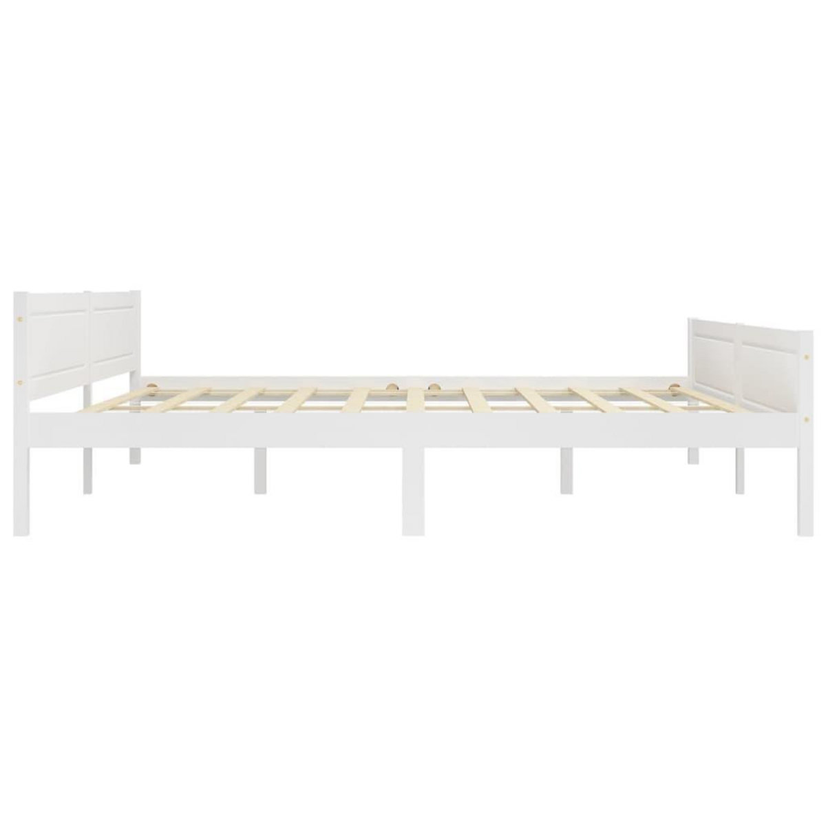 VIDAXL Cadre de lit sans matelas bois massif de pin blanc 200x200 cm