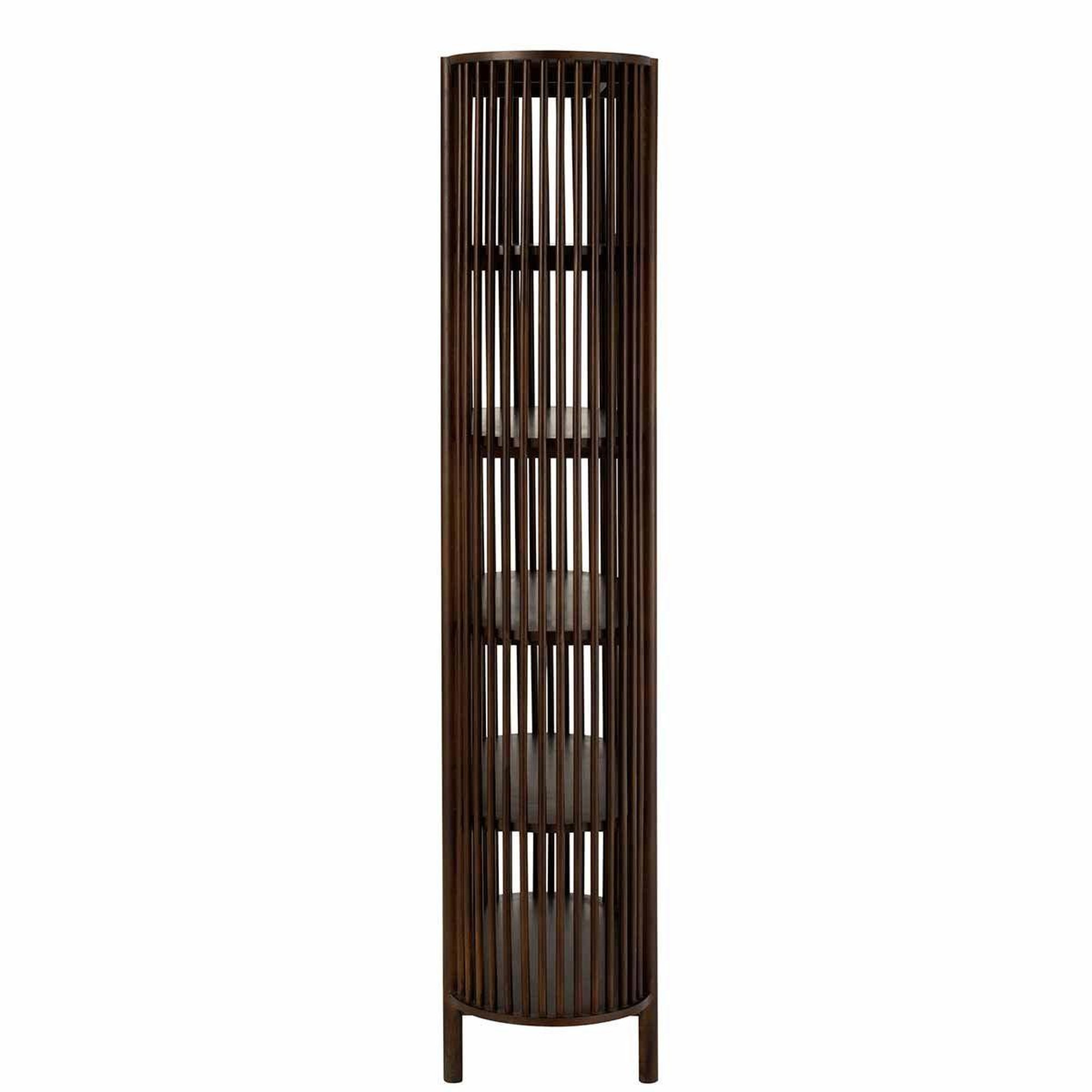 Voir la diapositive 3 : J-LINE Étagère 5 Niveaux en Bois  Gavya  190cm Brun Foncé